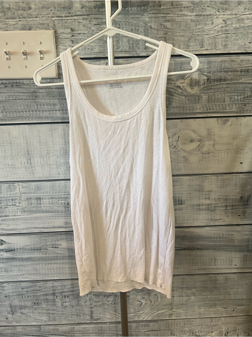 Aeropostale Aerie White Scoop Neck Tank Top